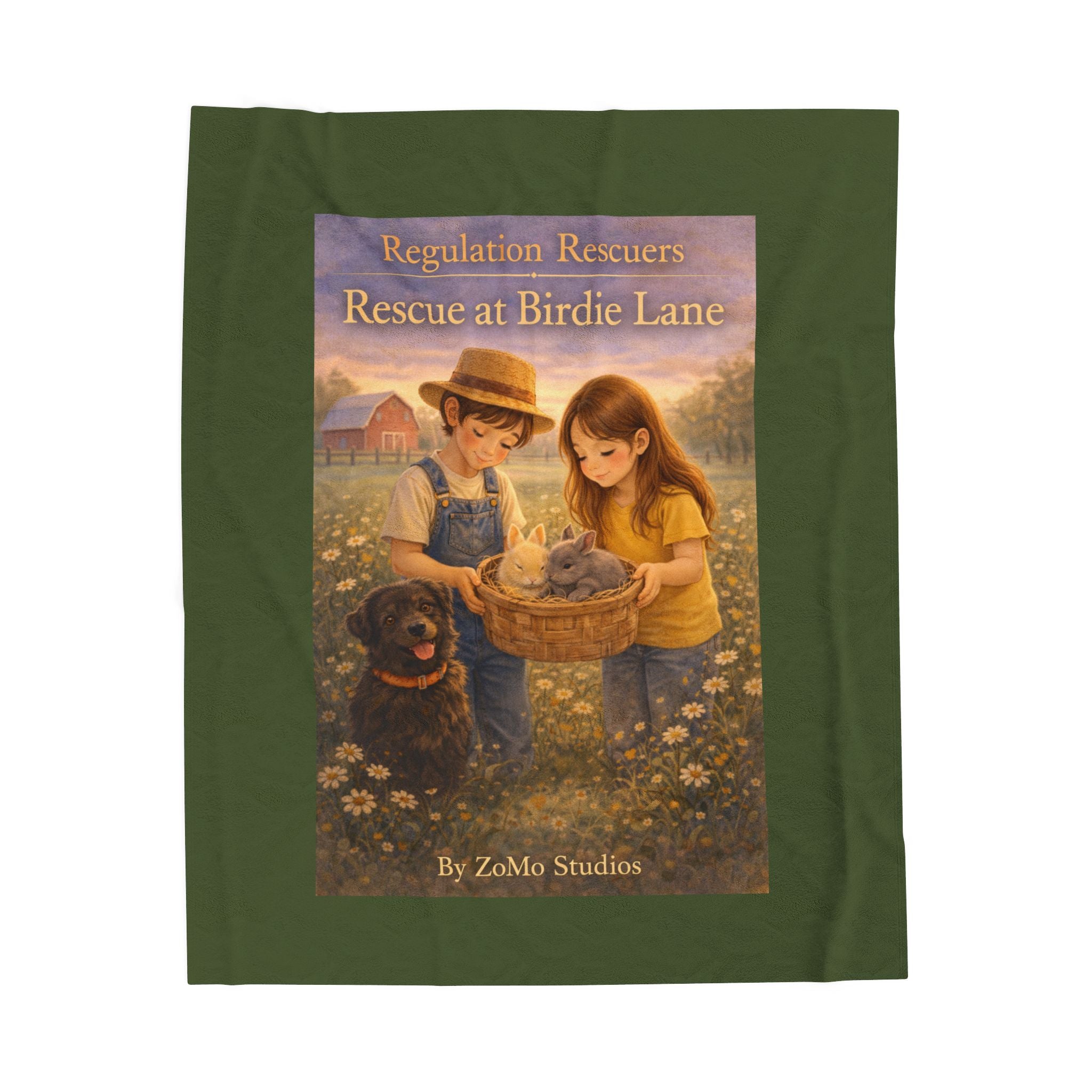 Velveteen Plush Blanket – "Regulation Rescuers: Rescue at Birdie Lane" Cozy Kids Throw