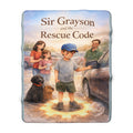 Personalized Kids Sherpa Blanket – “Sir Grayson and the Rescue Code” Cozy Storybook Throw