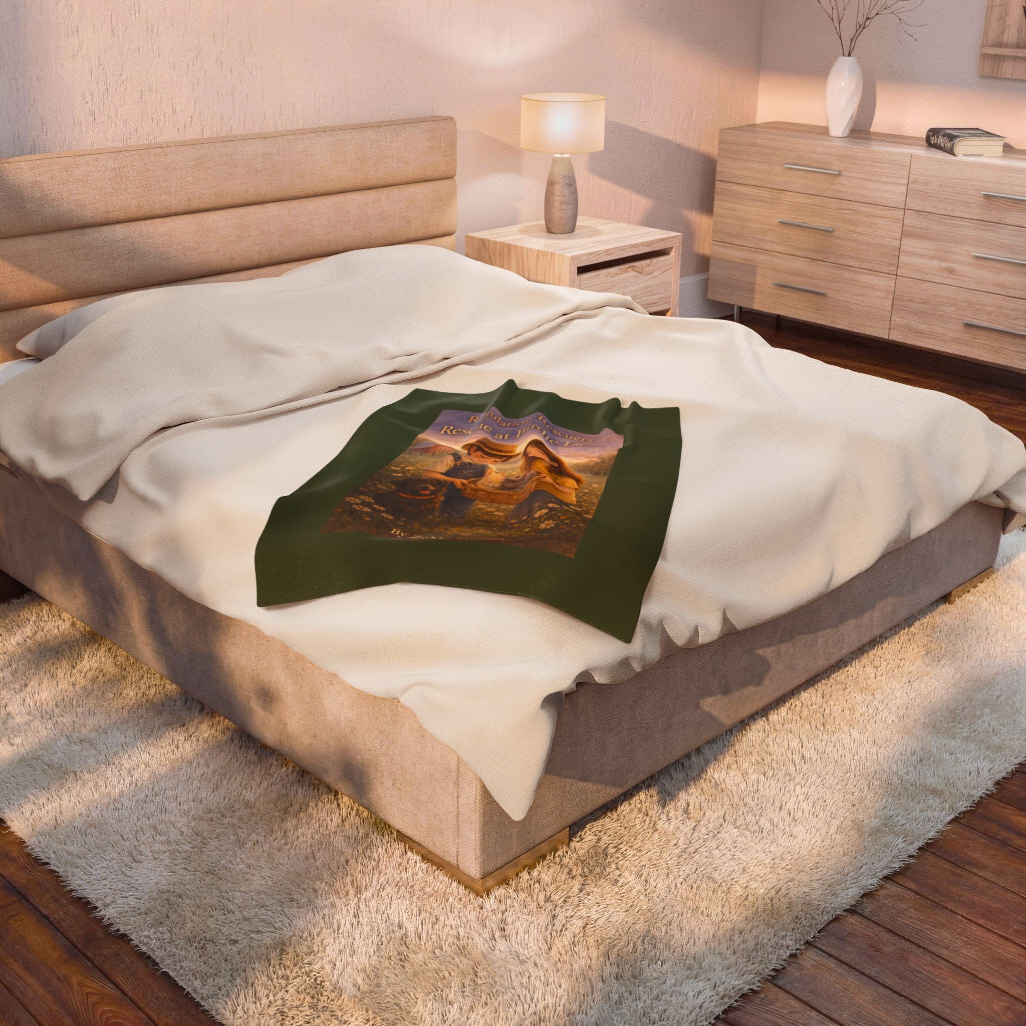 Velveteen Plush Blanket – "Regulation Rescuers: Rescue at Birdie Lane" Cozy Kids Throw