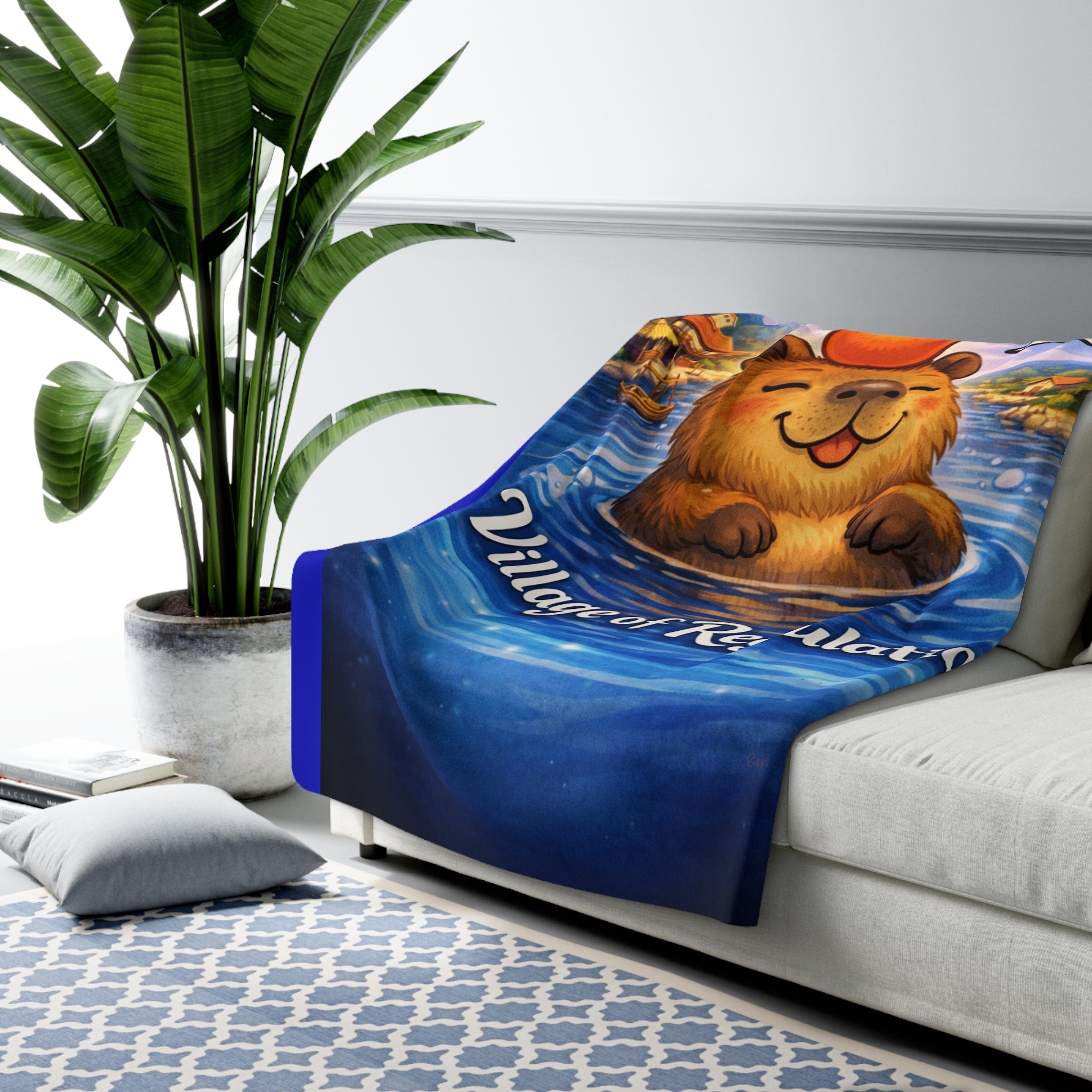 Life Is Goooood Sherpa Blanket — Village of Regulation Cozy Plush Throw