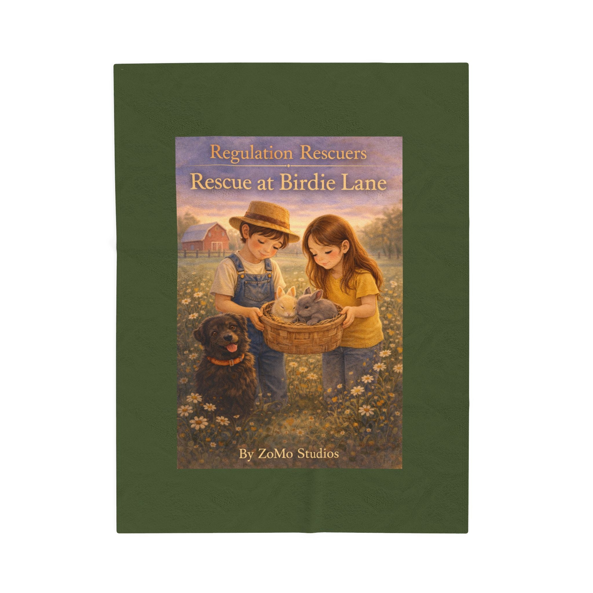 Velveteen Plush Blanket – "Regulation Rescuers: Rescue at Birdie Lane" Cozy Kids Throw