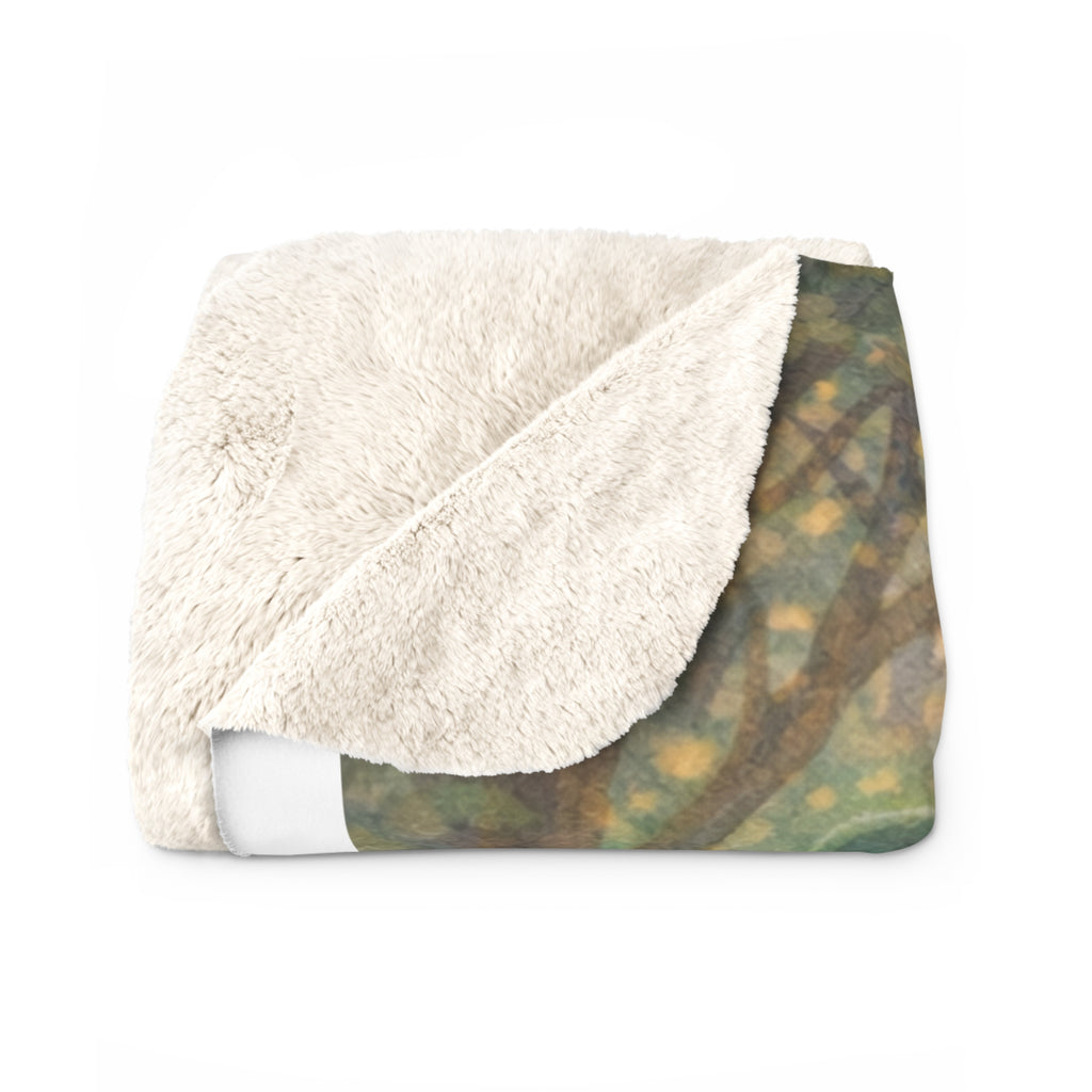 Princess Kate and the Missing Capybara Sherpa Blanket — Cozy Medieval Picnic Scene Throw