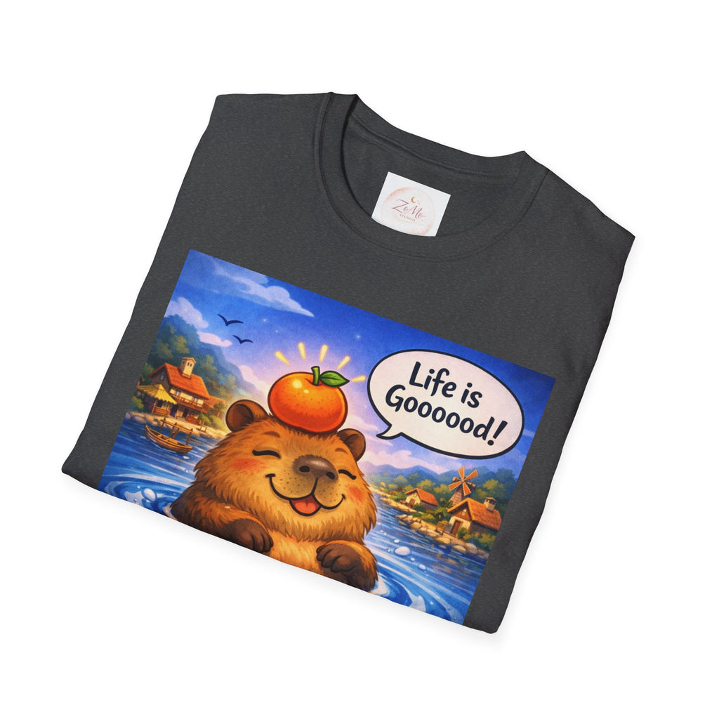 Life is Goooood Capybara Tee 🐹🍊   Night Version