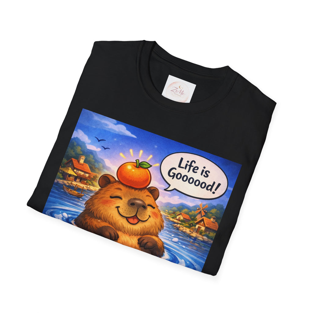Life is Goooood Capybara Tee 🐹🍊   Night Version