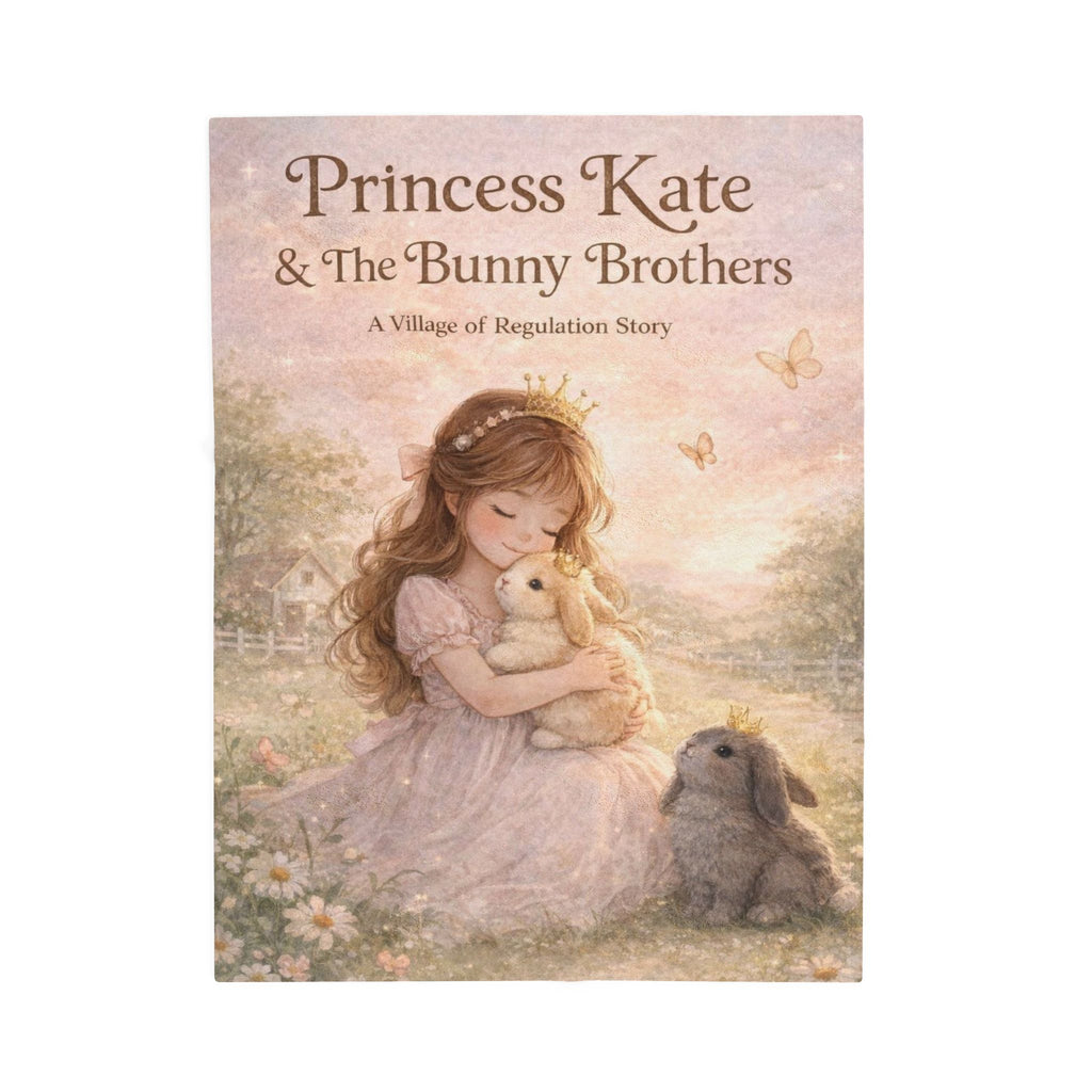 Princess Kate Velveteen Plush Blanket – Cute Bunny Storybook Throw for Girls