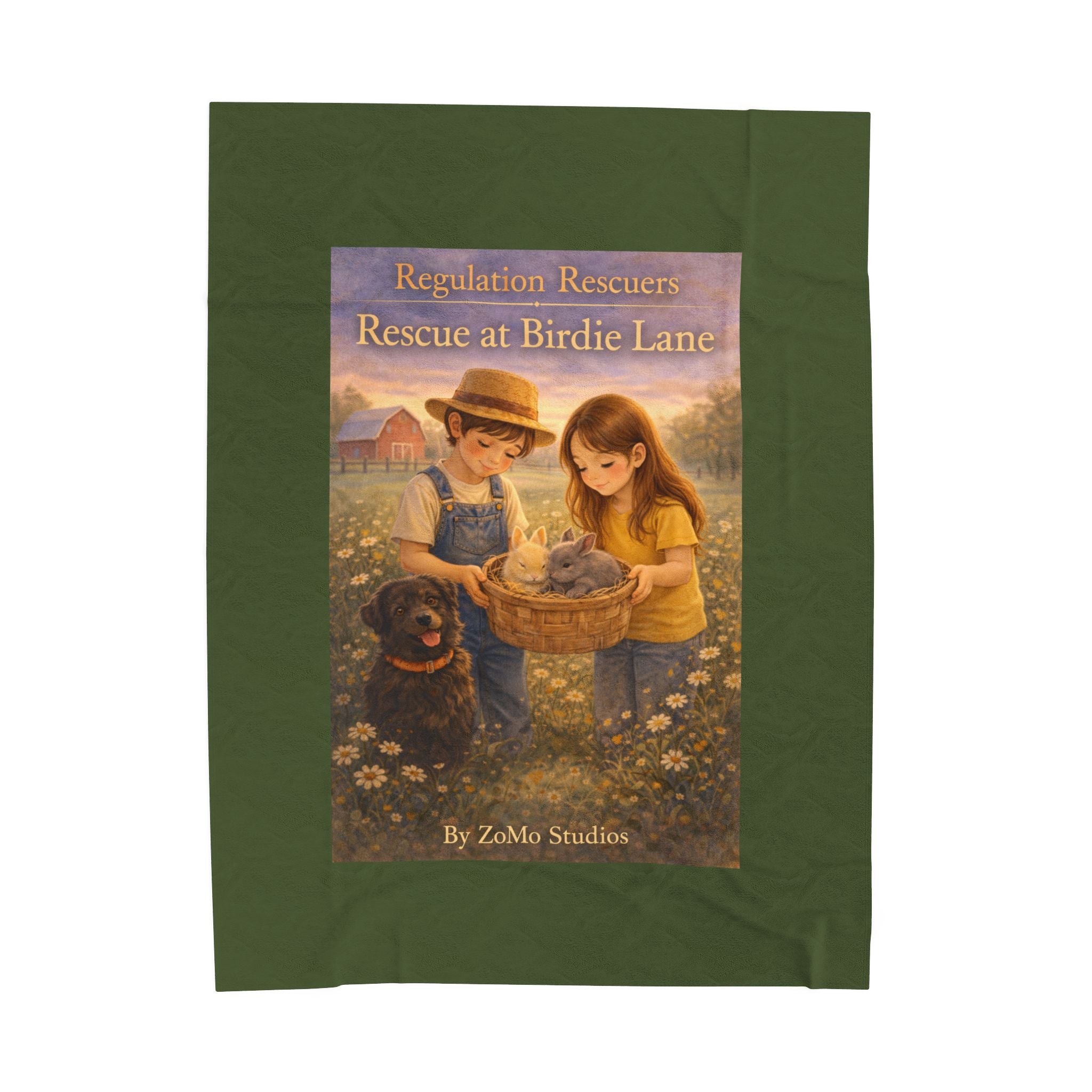 Velveteen Plush Blanket – "Regulation Rescuers: Rescue at Birdie Lane" Cozy Kids Throw