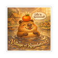 Sticker — Village of Regulation: "Life is Gooood!" Happy Capybara Cute Waterproof Kiss-Cut Sticker